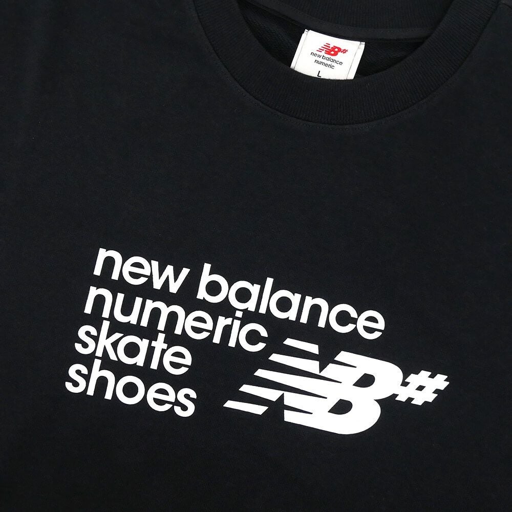 NEW BALANCE NUMERIC CREW SWEAT ニューバランス ヌメリック トレーナー NUMERIC FRENCH TERRY BLACK スケートボード スケボー 1