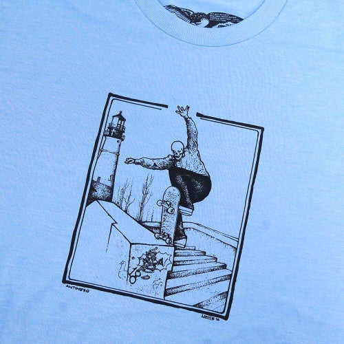 ANTIHERO T-SHIRT アンチヒーロー Tシャツ BA LANCE LIGHT BLUE スケートボード スケボー 1