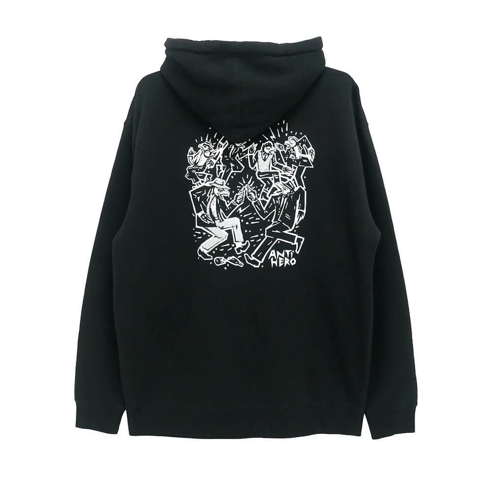 ANTIHERO HOOD アンチヒーロー パーカー RUDER BWOYS BLACK スケートボード スケボー 