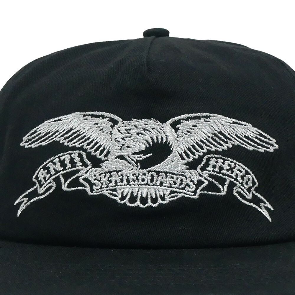 ANTIHERO CAP アンチヒーロー キャップ BASIC EAGLE SNAPBACK BLACK/GREY スケートボード スケボー 4