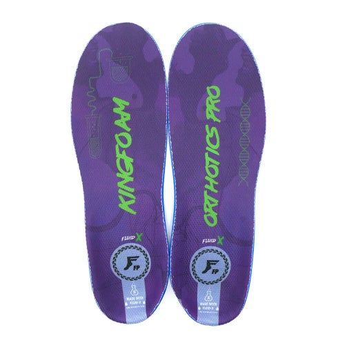 脅威の衝撃吸収 FOOTPRINT INSOLE フットプリント インソール KINGFOAM ORTHOTICS PRO FLUID X PURPLE CAMO/GREEN スケートボード スケボー 1