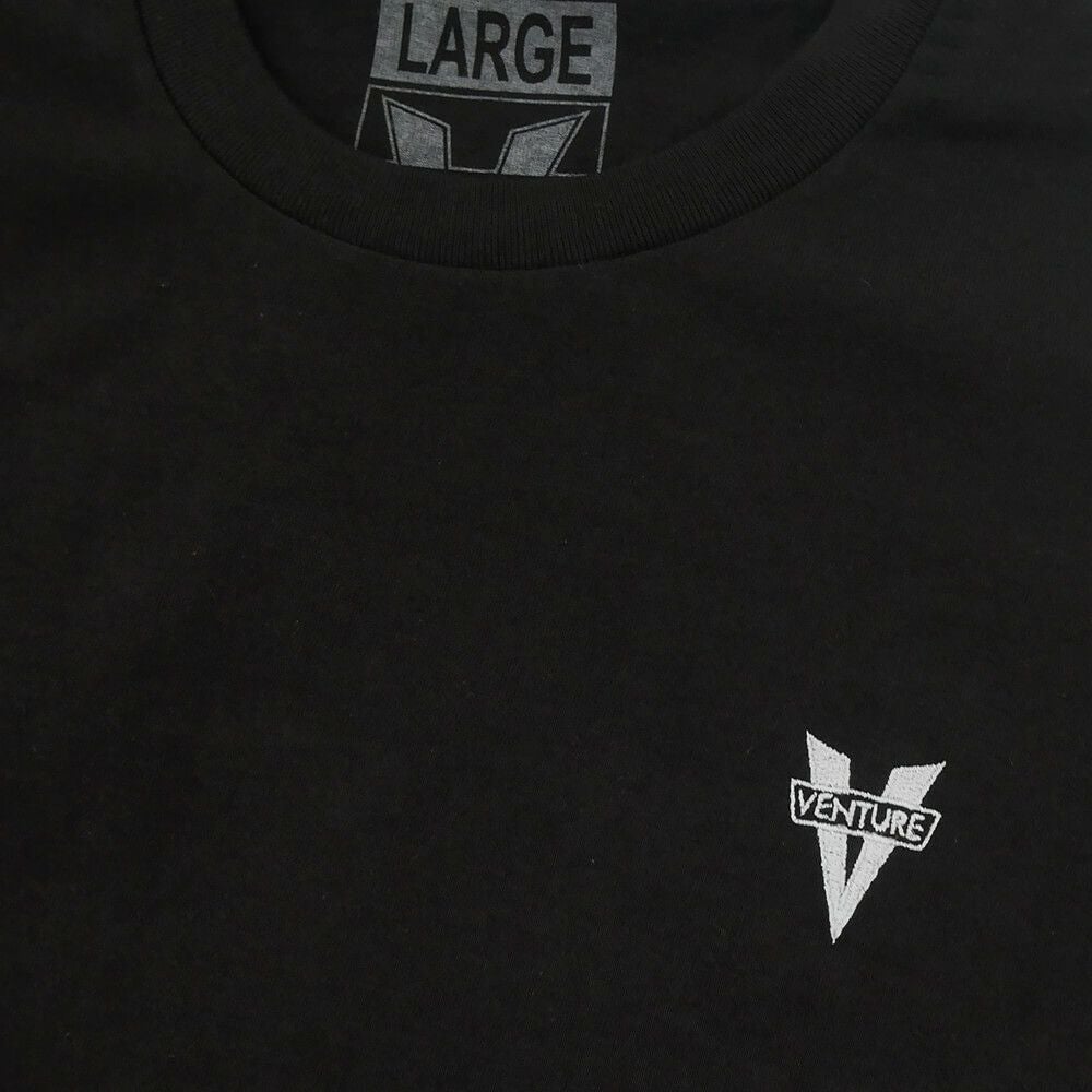 VENTURE T-SHIRT ベンチャー Tシャツ HEREITAGE EMB BLACK/GREY スケートボード スケボー １