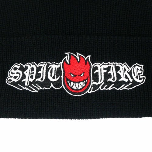 SPITFIRE KNITCAP スピットファイヤー ニットキャップ OLD E DROP BIGHEAD CUFF BEANIE BLACK スケートボード スケボー 2