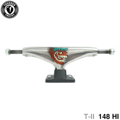 THUNDER TRUCK サンダー トラック T-II FRANK GERWER SCREAMING GRIMPLE 148 HI シルバー/黒 スケートボード スケボー　1