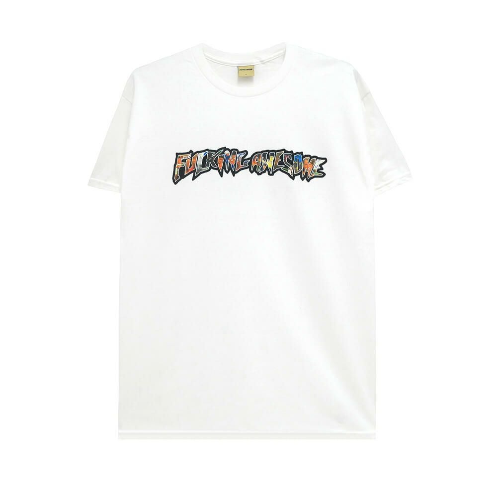 FUCKING AWESOME T-SHIRT ファッキンオーサム Tシャツ DILL COLLAGE LOGO WHITE スケートボード スケボー 