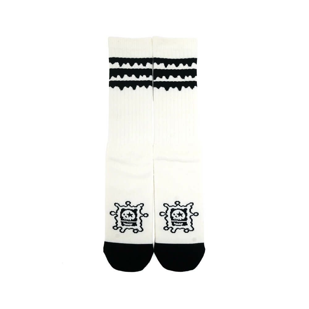 MAGICAL MOSH MISFITS SOCKS マジカルモッシュミスフィッツ ソックス 靴下 どろどろMxMxM SOX WHITE/BLACK スケートボード スケボー 3
