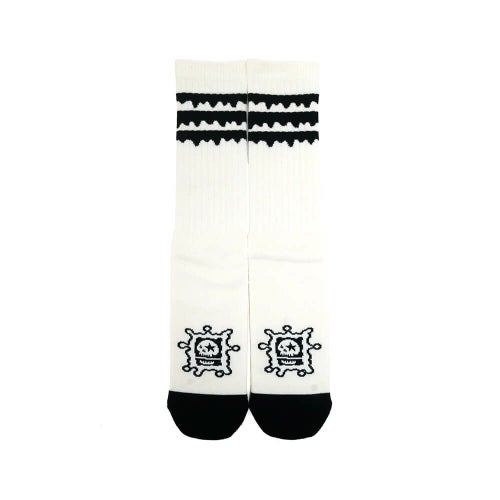 MAGICAL MOSH MISFITS SOCKS マジカルモッシュミスフィッツ ソックス 靴下 どろどろMxMxM SOX WHITE/BLACK スケートボード スケボー 3