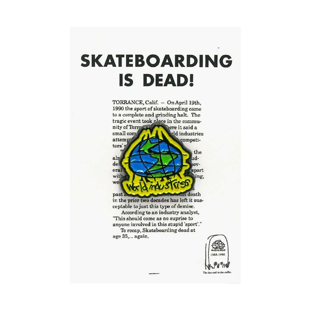 WORLD INDUSTRIES BADGE ワールドインダストリーズ バッジ WORLD SCRIBBLE PIN スケートボード スケボー 3