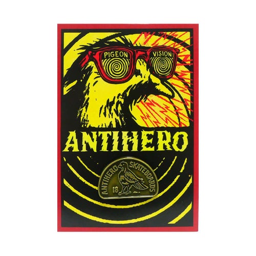ANTIHERO BADGE アンチヒーロー バッジ CLUBHOUSE LAPEL PIN BRONZE スケートボード スケボー 2