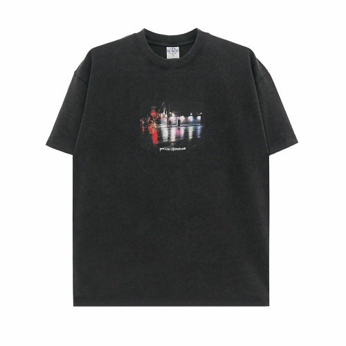 POLAR T-SHIRT ポーラー Tシャツ 5TH ST/LA SILVER BLACK スケートボード スケボー 