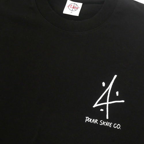 POLAR T-SHIRT ポーラー Tシャツ TWO RUNNERS BLACK スケートボード スケボー 2