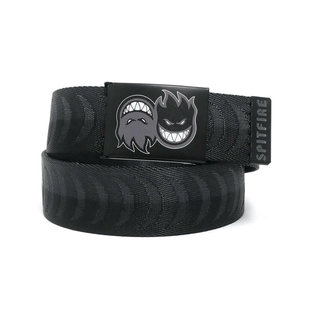 SPITFIRE BELT スピットファイヤー ベルト ETERNAL CRESCENT JACQUARD WEB CHARCOAL/BLACK（US企画） スケートボード スケボー 1