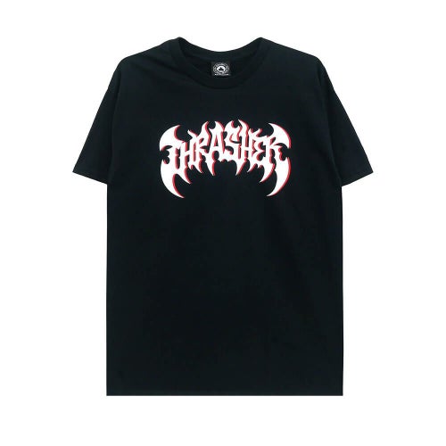 THRASHER T-SHIRT スラッシャー Tシャツ HEAVY METAL BLACK（US企画） スケートボード スケボー 