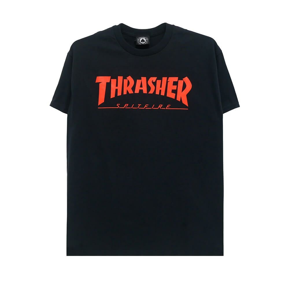 THRASHER T-SHIRT スラッシャー Tシャツ THRASHER x SPITFIRE BIGHEAD JAKE BLACK（US企画） スケートボード スケボー 1