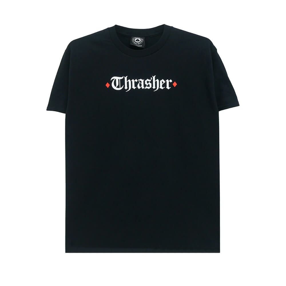 THRASHER T-SHIRT スラッシャー Tシャツ THRASHER x SPITFIRE THE END OATH BLACK（US企画） スケートボード スケボー 1
