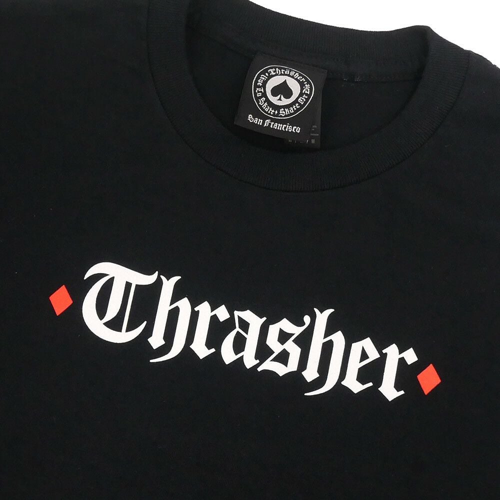 THRASHER T-SHIRT スラッシャー Tシャツ THRASHER x SPITFIRE THE END OATH BLACK（US企画） スケートボード スケボー 2