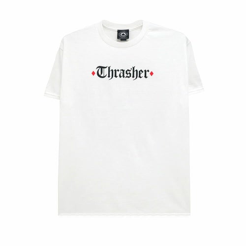 THRASHER T-SHIRT スラッシャー Tシャツ THRASHER x SPITFIRE THE END OATH WHITE（US企画） スケートボード スケボー 1