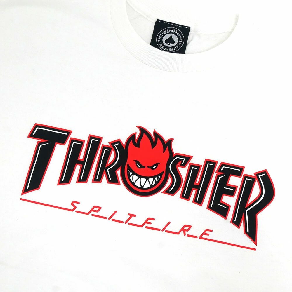 THRASHER T-SHIRT スラッシャー Tシャツ THRASHER x SPITFIRE BIGHEAD