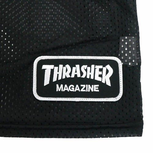 THRASHER SHORT SLEEVE SHIRTS スラッシャー 半袖シャツ THRASHER x SPITFIRE THRASH & BURN FOOTBALL JERSEY BLACK スケートボード スケボー 2