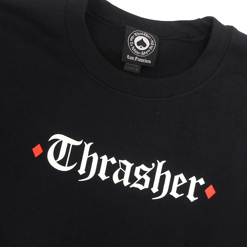 THRASHER CREW SWEAT スラッシャー トレーナー THRASHER x SPITFIRE THE END OATH BLACK（US企画） スケートボード スケボー 2