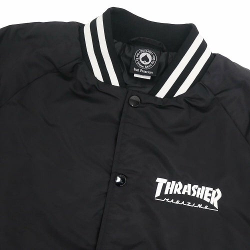 THRASHER JACKET スラッシャー ジャケット MAG LOGO DUGOUT BLACK スケートボード スケボー 1