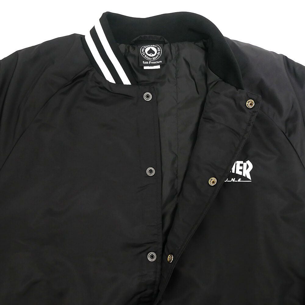 THRASHER JACKET スラッシャー ジャケット MAG LOGO DUGOUT BLACK スケートボード スケボー 3
