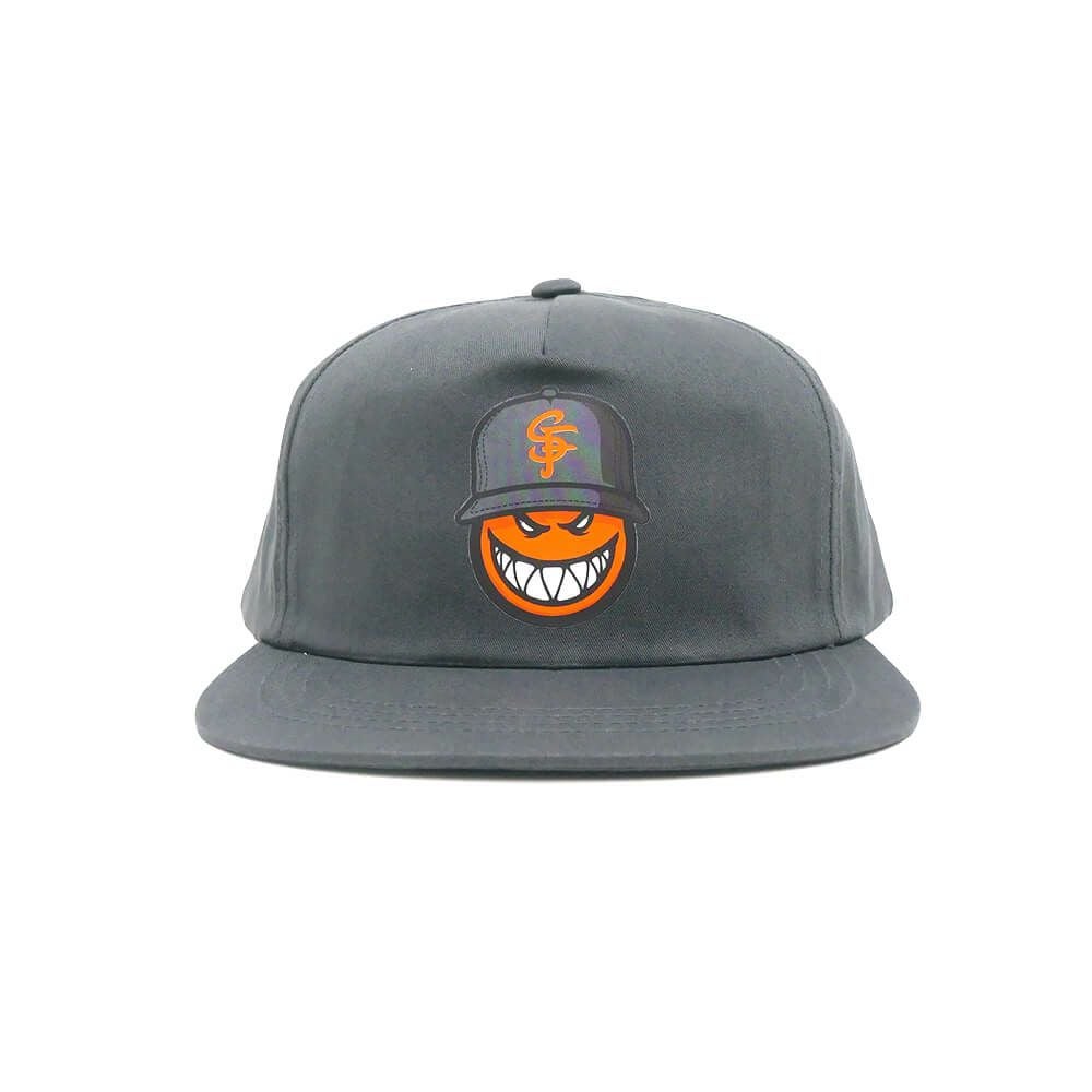 THRASHER CAP スラッシャー キャップ THRASHER x SPITFIRE SF LOC SNAPBACK CHARCOAL（US企画） スケートボード スケボー 1