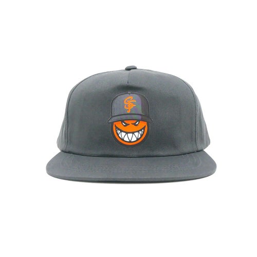 THRASHER CAP スラッシャー キャップ THRASHER x SPITFIRE SF LOC SNAPBACK CHARCOAL（US企画） スケートボード スケボー 1