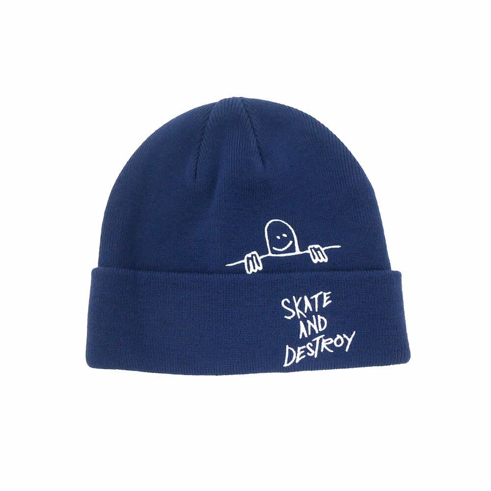 THRASHER KNITCAP スラッシャー ニットキャップ GONZ SAD BEANIE NAVY（US企画） スケートボード スケボー 