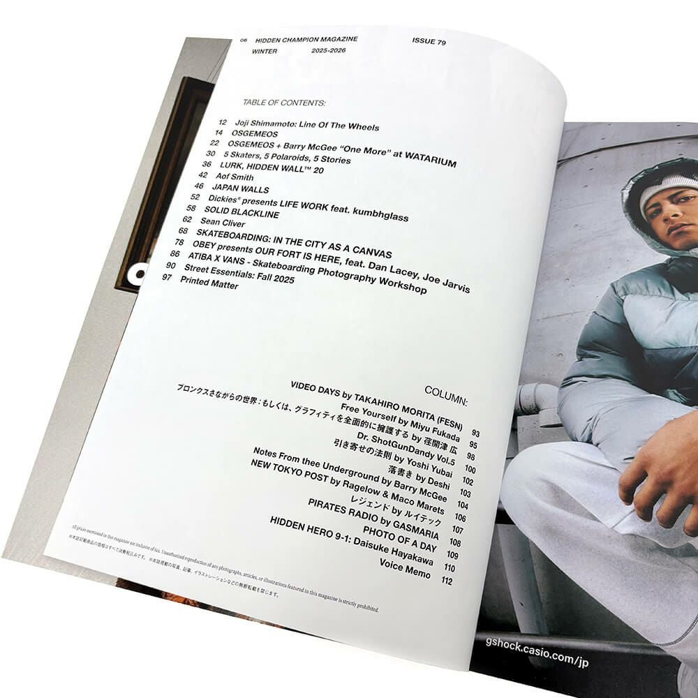 HIDDEN CHAMPION 雑誌 #79（WINTER 2025-2026） スケートボード スケボー 01