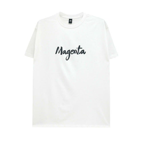 MAGENTA T-SHIRT マゼンタ Tシャツ SCRIPT WHITE スケートボード スケボー 