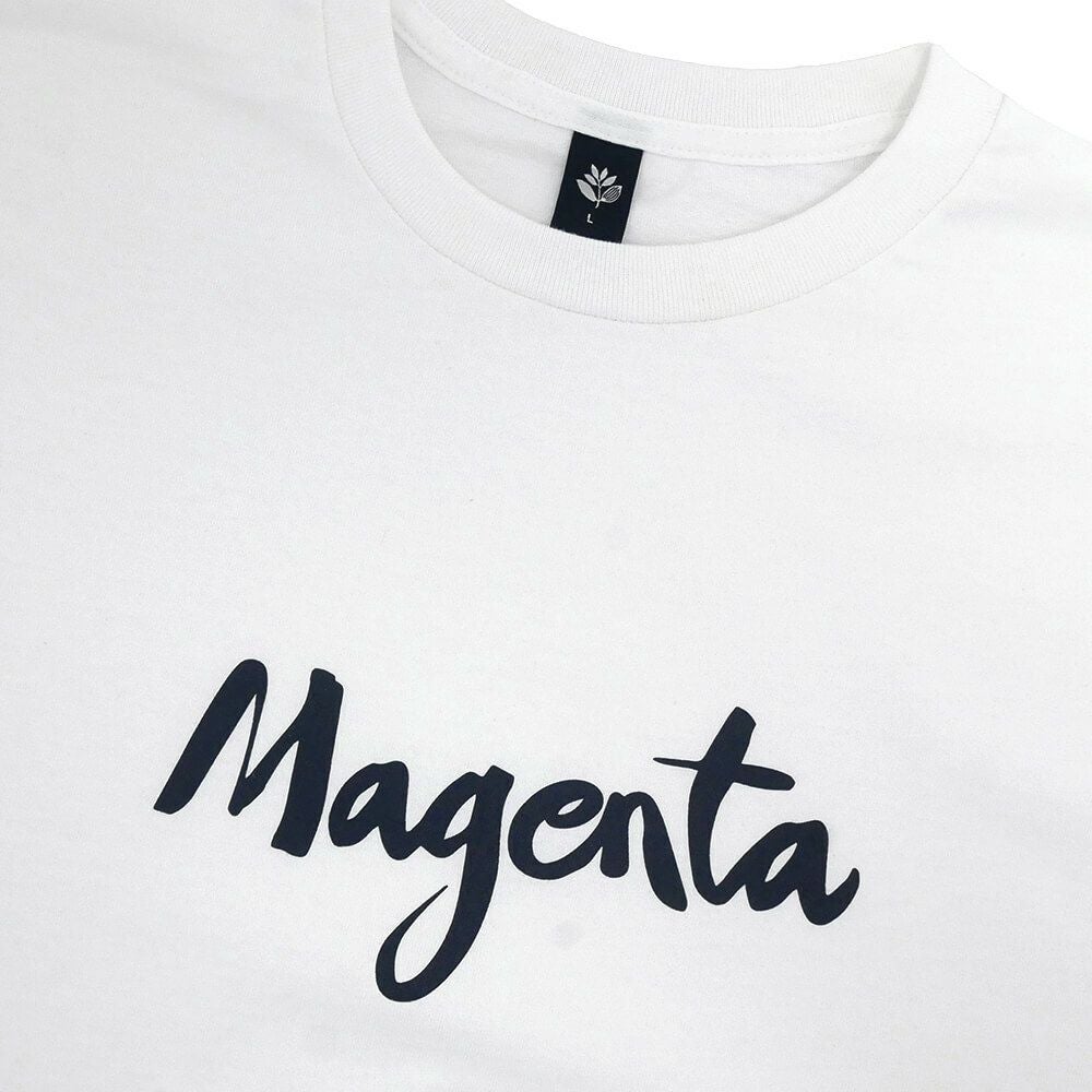 MAGENTA T-SHIRT マゼンタ Tシャツ SCRIPT WHITE スケートボード スケボー 1
