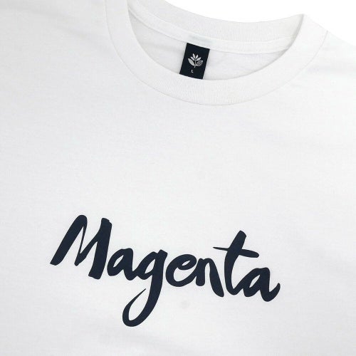 MAGENTA T-SHIRT マゼンタ Tシャツ SCRIPT WHITE スケートボード スケボー 1