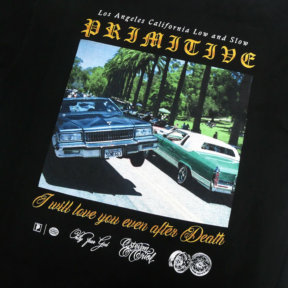 PRIMITIVE T-SHIRT プリミティブ Tシャツ LOW AND SLOW HW BLACK スケートボード スケボー 3