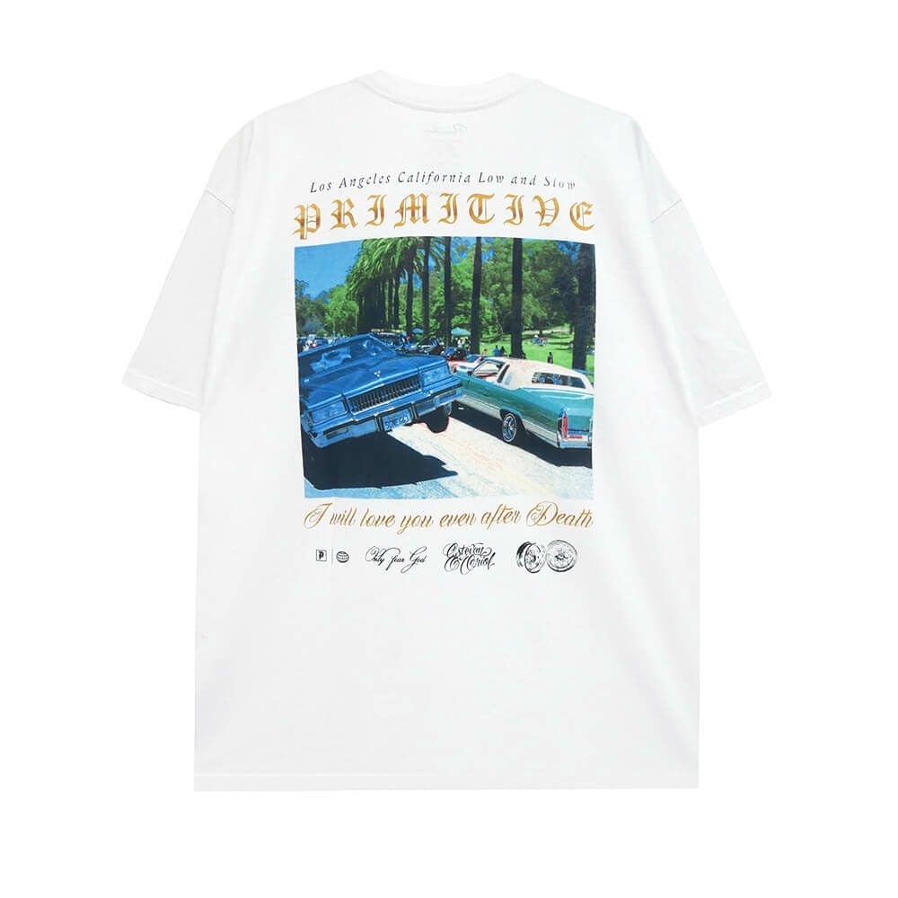 PRIMITIVE T-SHIRT プリミティブ Tシャツ LOW AND SLOW HW WHITE スケートボード スケボー 