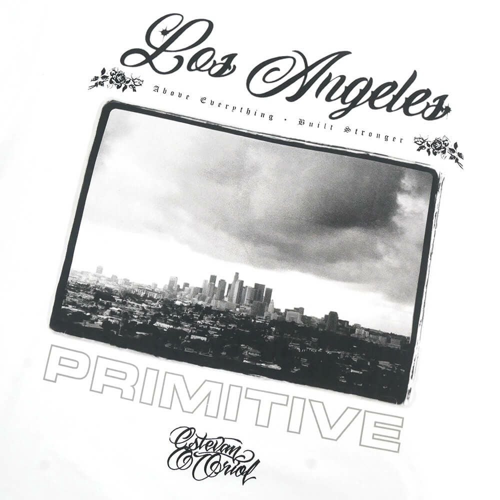 PRIMITIVE T-SHIRT プリミティブ Tシャツ CITY OF LOS ANGELES HW WHITE スケートボード スケボー 3