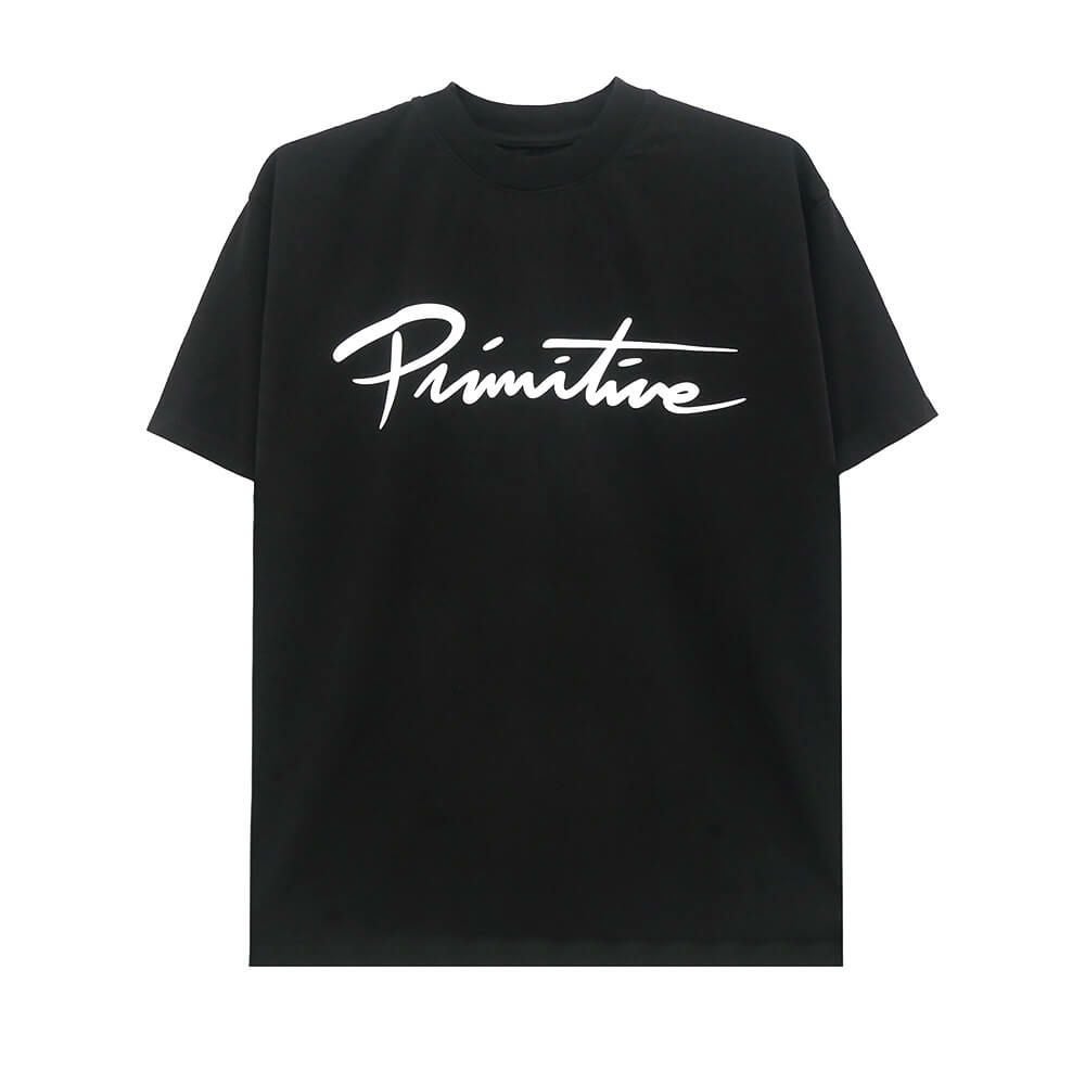 PRIMITIVE T-SHIRT プリミティブ Tシャツ NUEVO SCRIPT HW BLACK スケートボード スケボー 