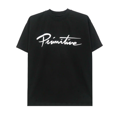 PRIMITIVE T-SHIRT プリミティブ Tシャツ NUEVO SCRIPT HW BLACK スケートボード スケボー 