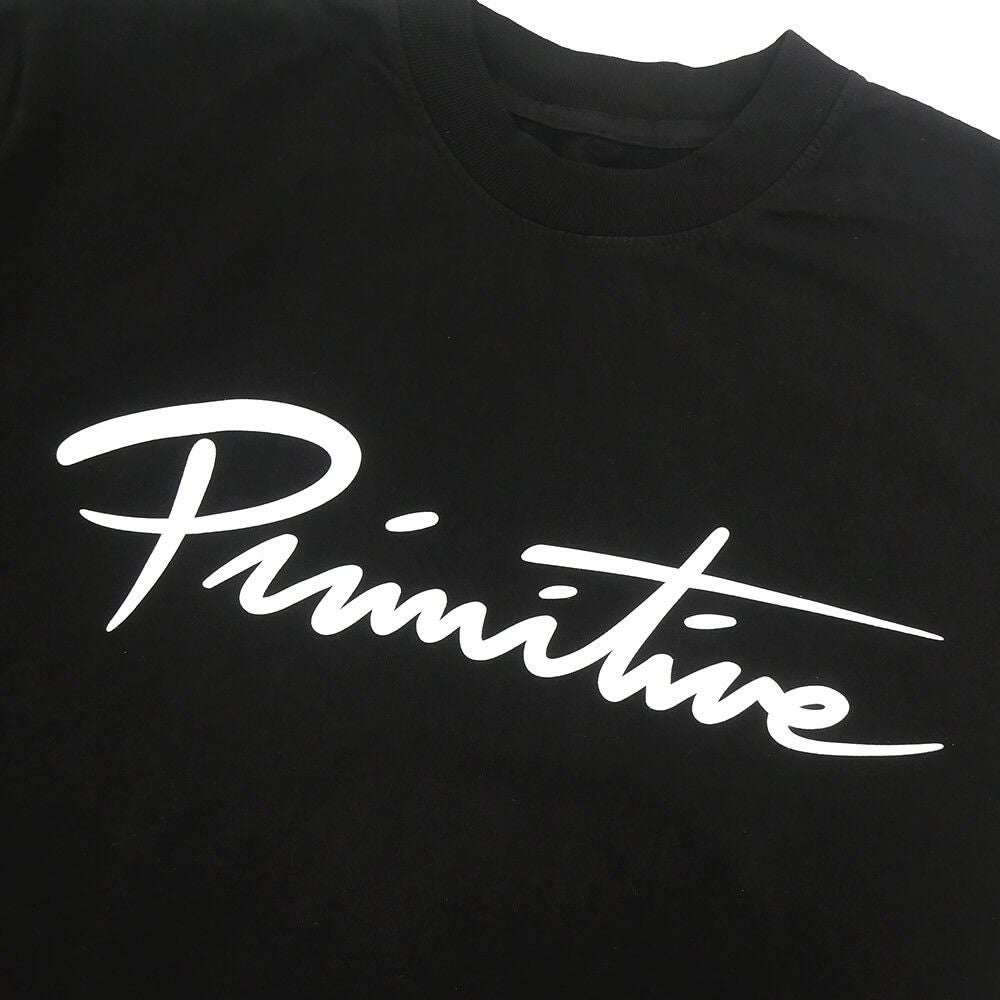 PRIMITIVE T-SHIRT プリミティブ Tシャツ NUEVO SCRIPT HW BLACK スケートボード スケボー 1