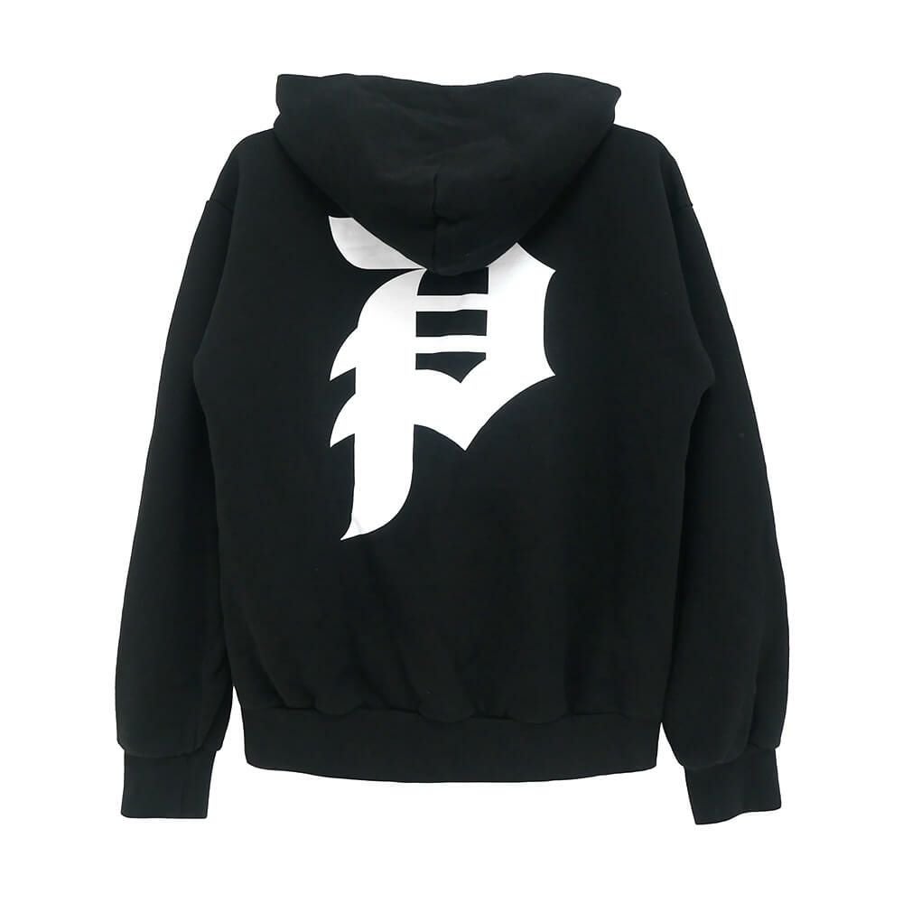 PRIMITIVE HOOD プリミティブ パーカー DIRTY P BLACK スケートボード スケボー 