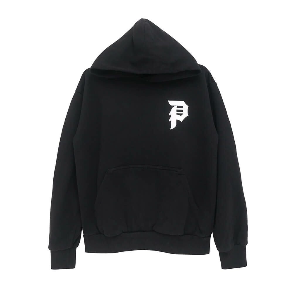 PRIMITIVE HOOD プリミティブ パーカー DIRTY P BLACK スケートボード スケボー 1