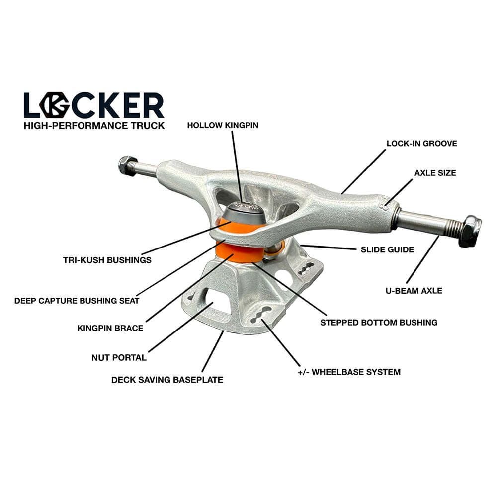 GRIND KING TRUCK グラインドキング トラック LOCKER 8.0 シルバー スケートボード スケボー 8