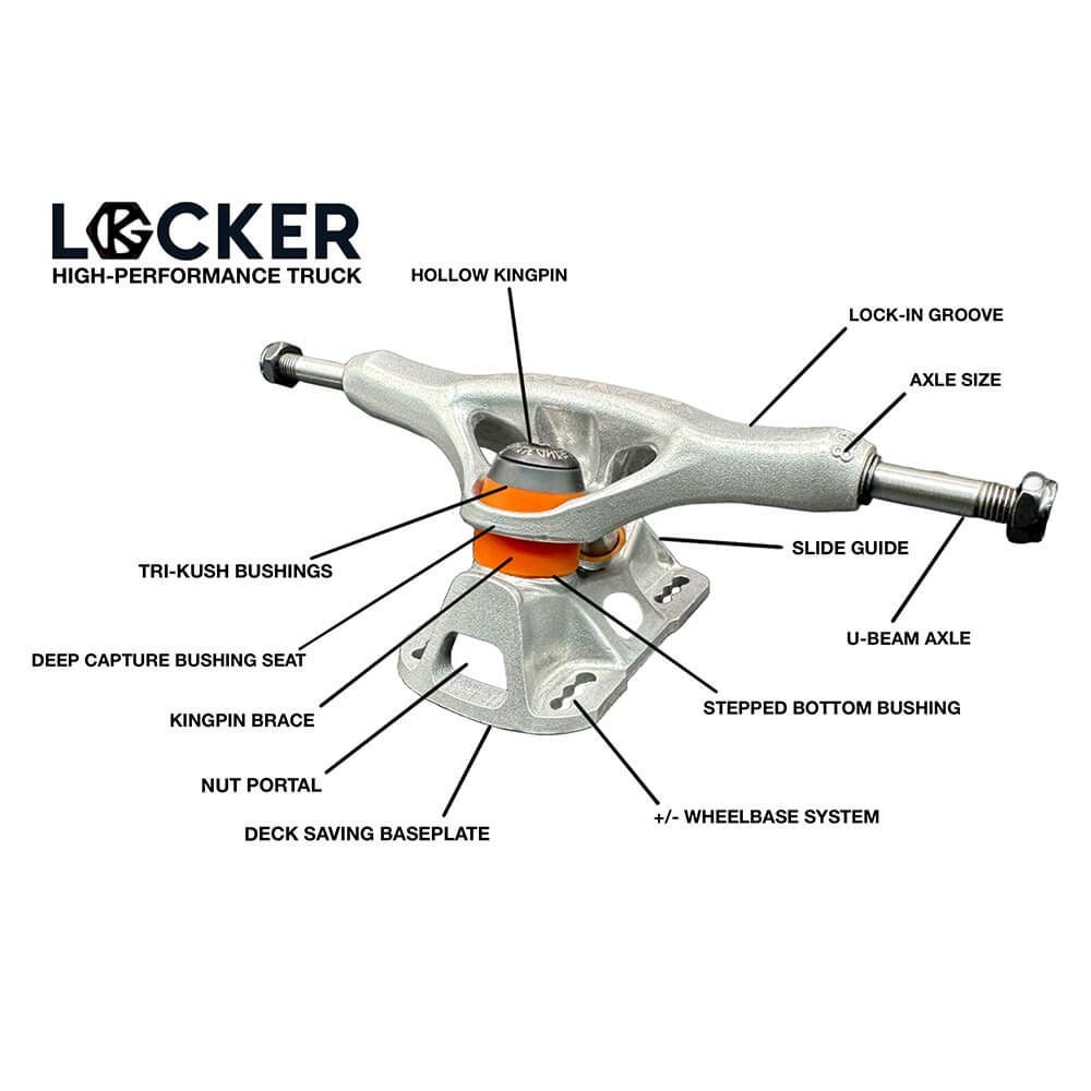 GRIND KING TRUCK グラインドキング トラック LOCKER 8.25 シルバー