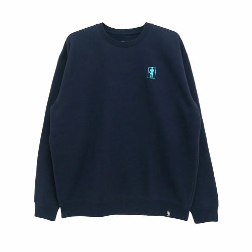 GIRL CREW SWEAT ガール トレーナー OG NATURALS EMB NAVY スケートボード スケボー 
