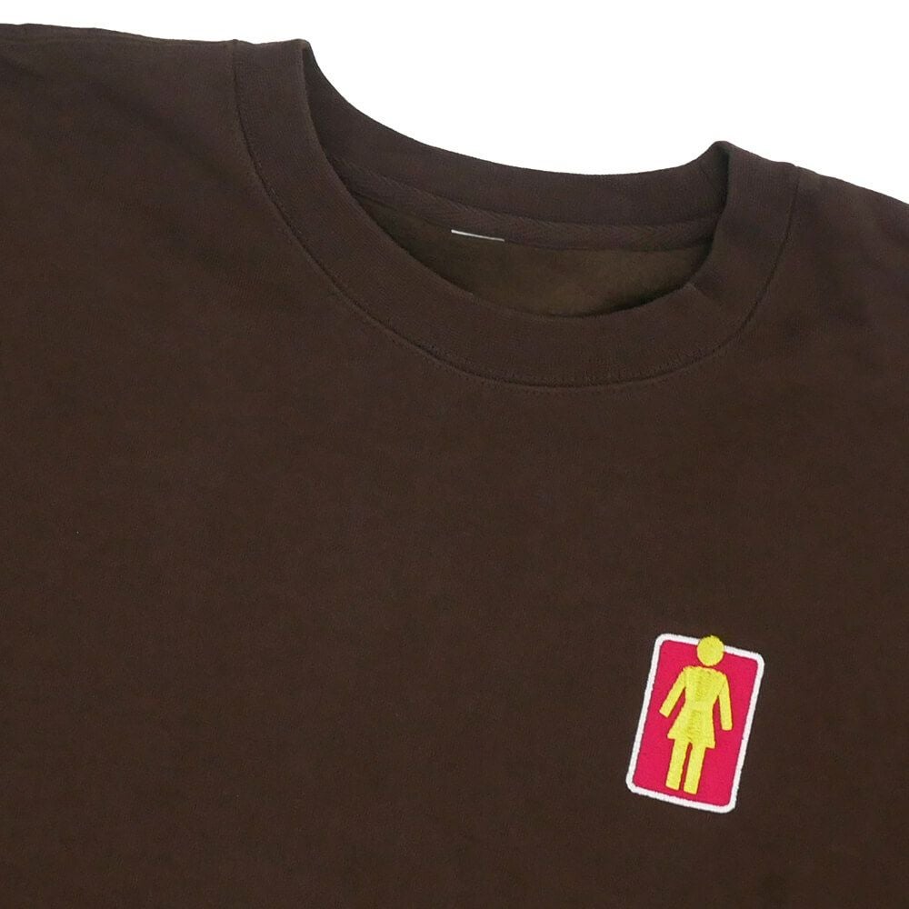GIRL CREW SWEAT ガール トレーナー 93 TIL LOVERS OG BROWN スケートボード スケボー 1