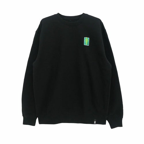GIRL CREW SWEAT ガール トレーナー 93 TIL LOVERS OG BLACK スケートボード スケボー 