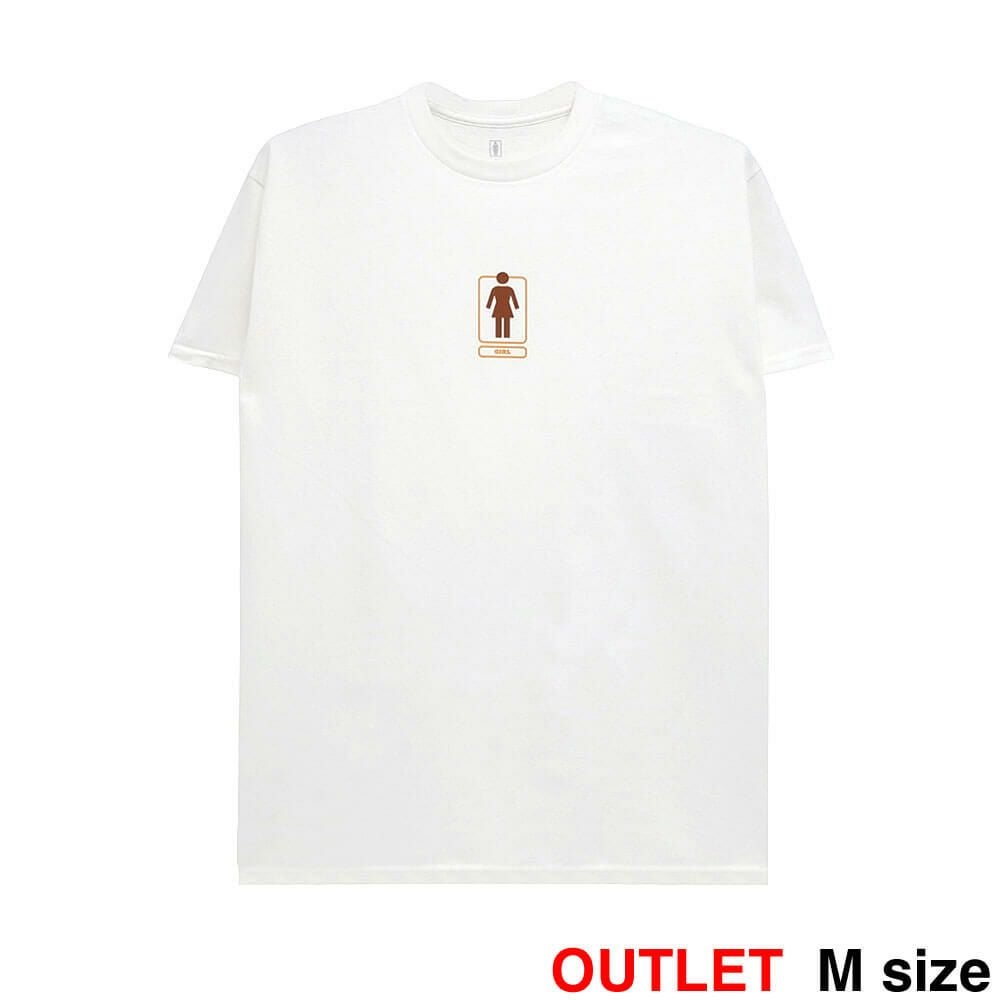 （アウトレット価格 6,380円 → 4,990円）GIRL T-SHIRT ガール Tシャツ SHACKY OG WHITE 汚れ スケートボード スケボー 1