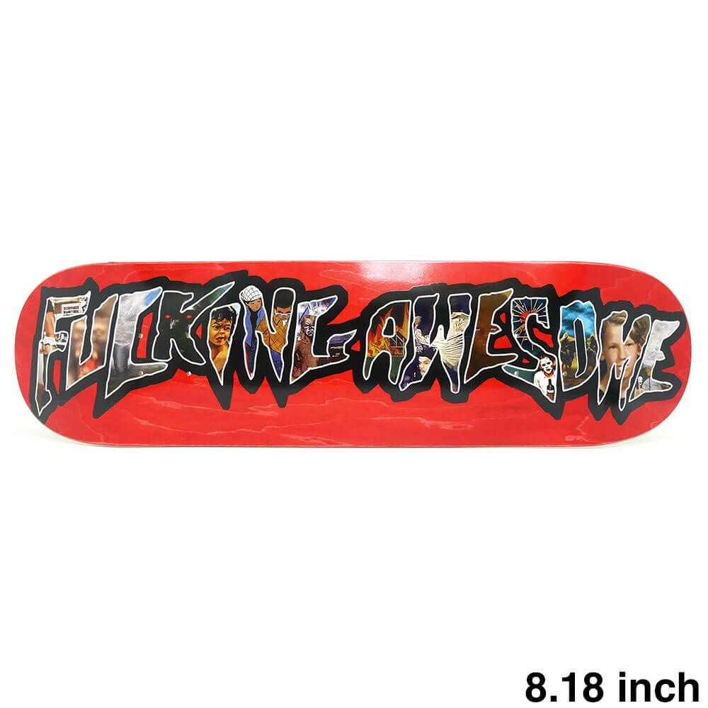 FUCKING AWESOME DECK ファッキンオーサム デッキ JASON DILL BIG LOGO COLLAGE RED STAIN 8.18 SHAPE 1 スケートボード スケボー 1