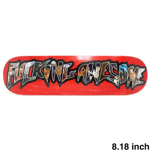 FUCKING AWESOME DECK ファッキンオーサム デッキ JASON DILL BIG LOGO COLLAGE RED STAIN 8.18 SHAPE 1 スケートボード スケボー 1