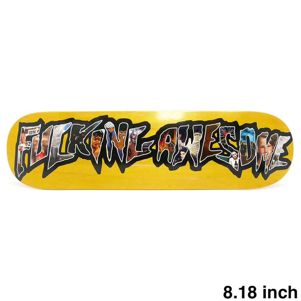 FUCKING AWESOME DECK ファッキンオーサム デッキ JASON DILL BIG LOGO COLLAGE YELLOW STAIN 8.18 SHAPE 1 スケートボード スケボー 1